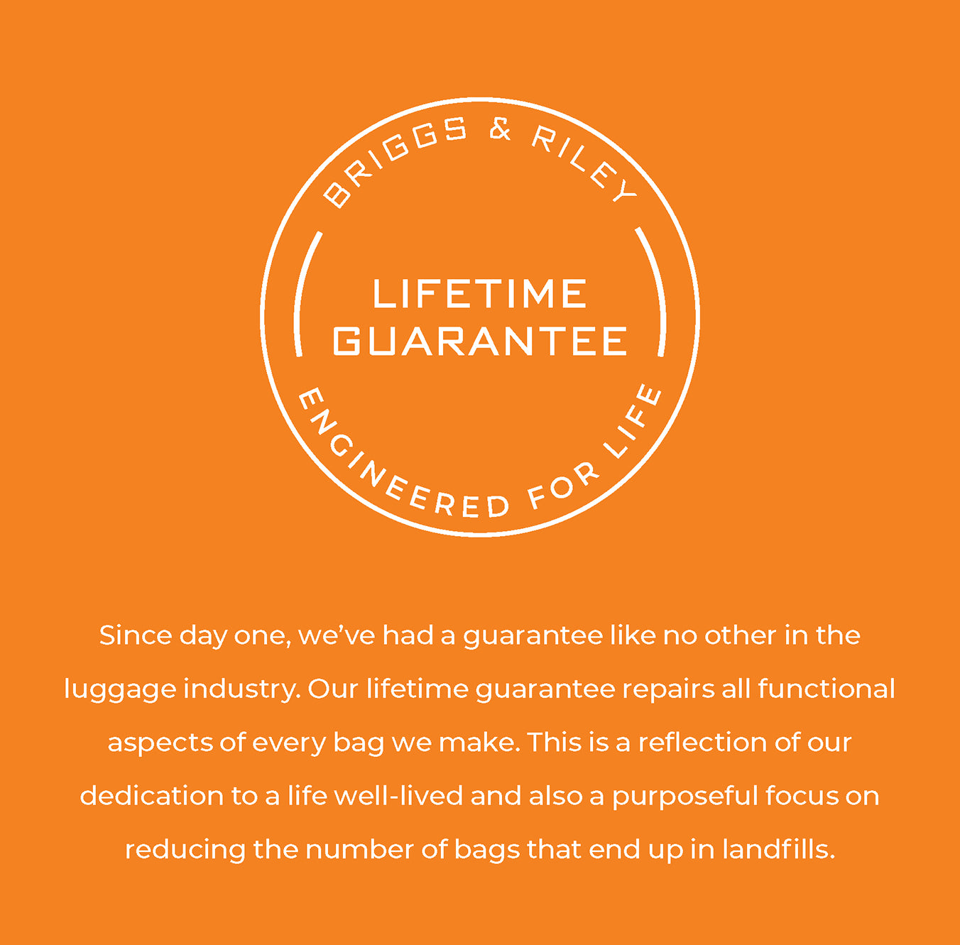 Briggs & Riley Lifetime Guarantee Image